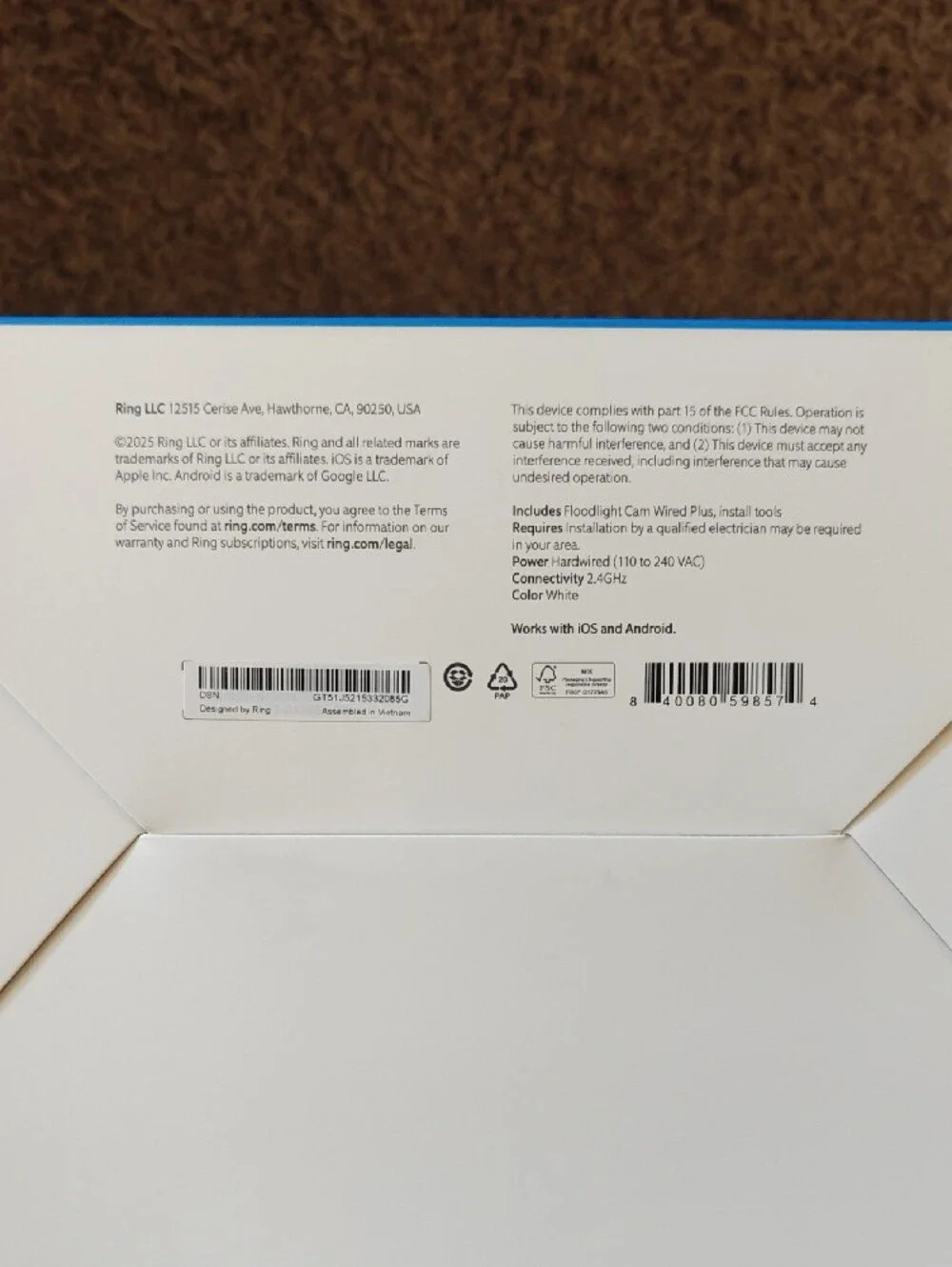 Ring Floodlight Cam Plus - White on Blue